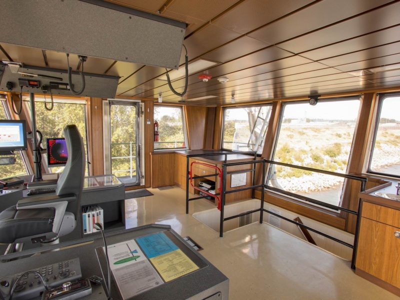 Tidewater Crown Point Tug Boat New Pilot House Interior by Shellback Interiors